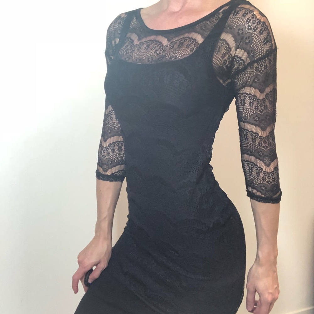 Black Lace Dress (completely see through)